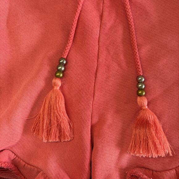 PAIGE Amandine Shorts S Pink Faded Watermelon Tassel Colorful Preppy Comfort NWT - Picture 3 of 9